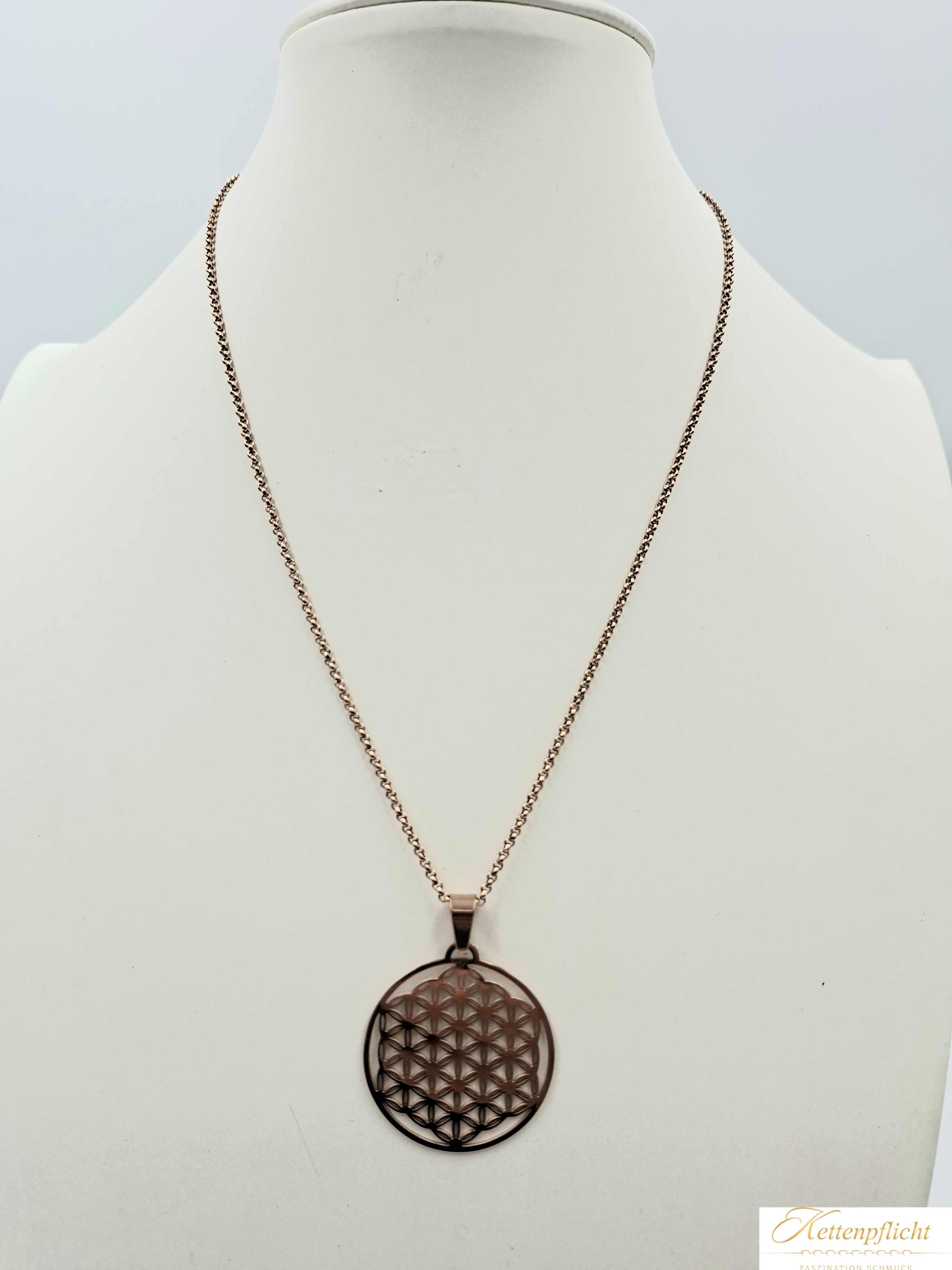 Kette Rosé Blume des Lebens