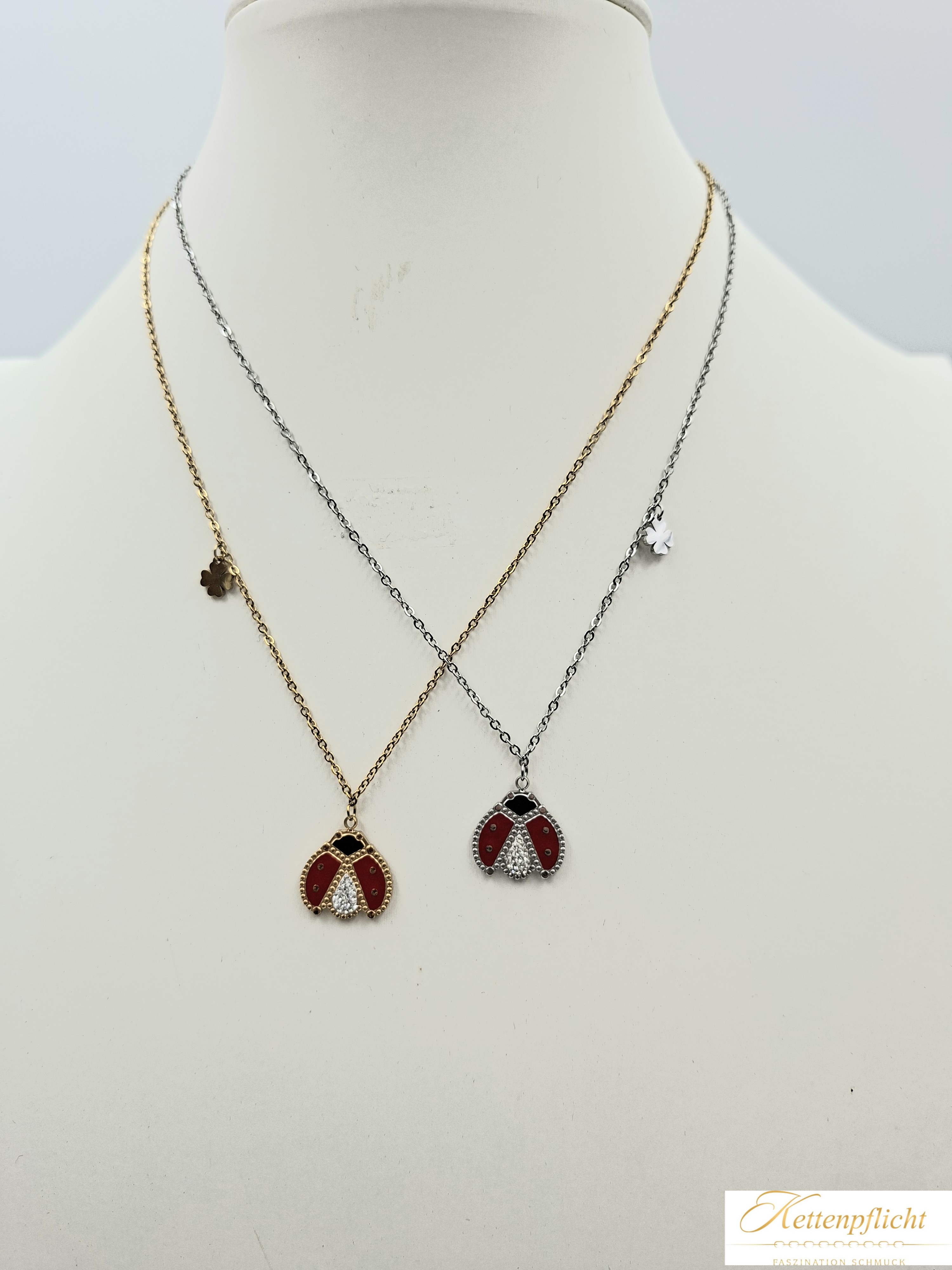 Kette Marienkäfer Gold oder SilberGold